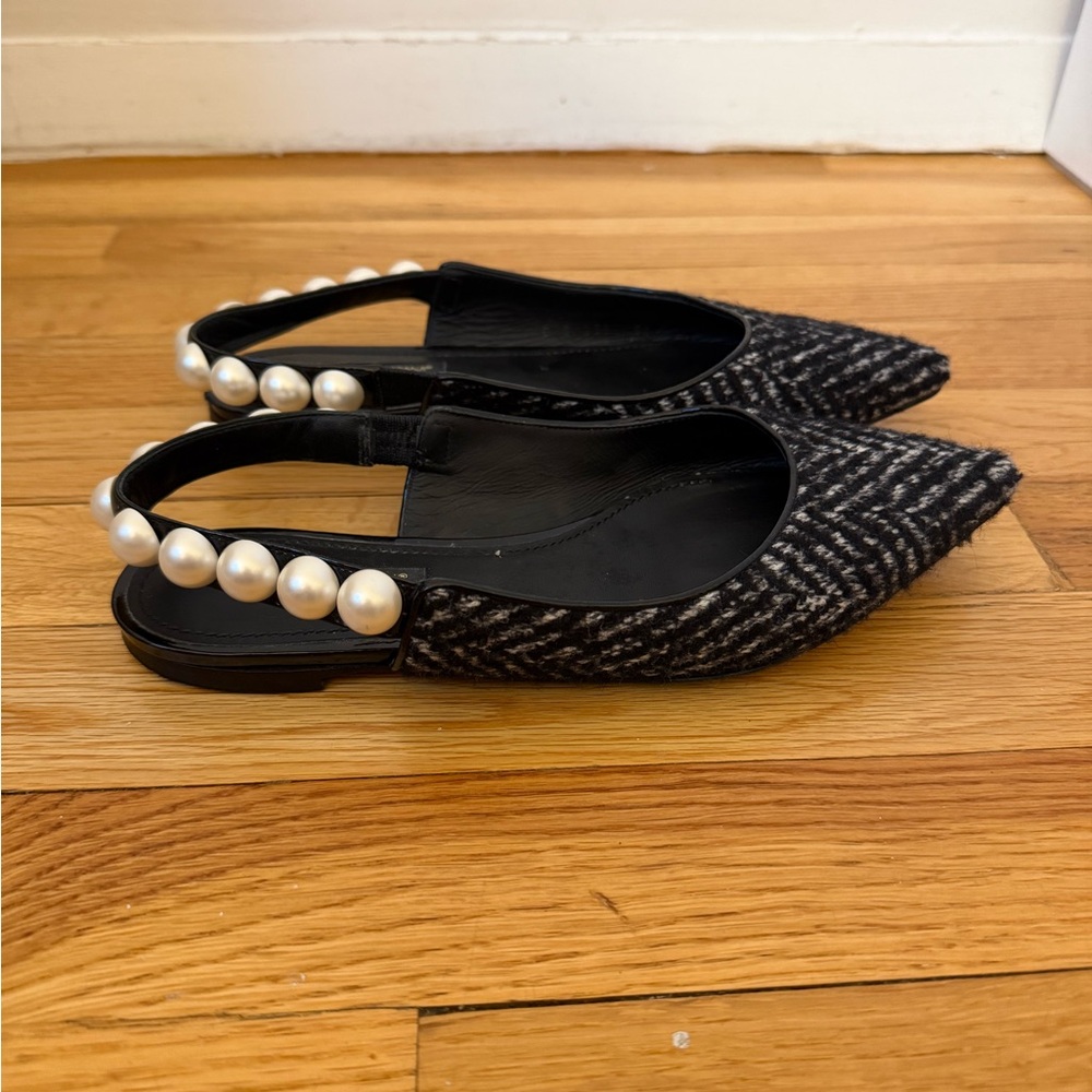 Dolce & Gabana Pearl Sling-Back Flats